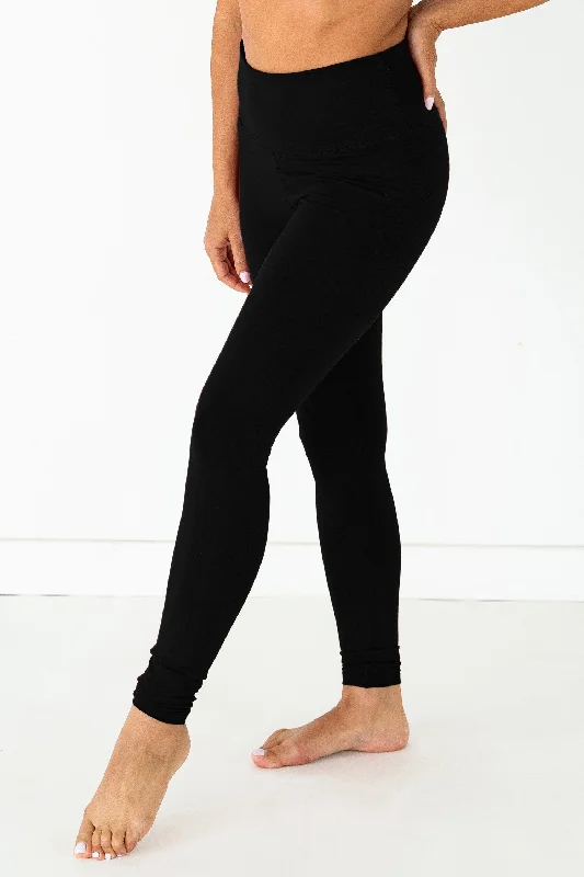 Sports Legging with low-tech fabric-Luna Legging | Black