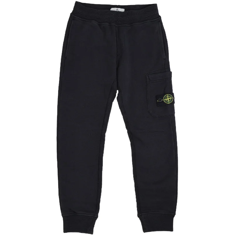 Sports Pant with wrinkle-free-Stone Island Black Fleece Pants