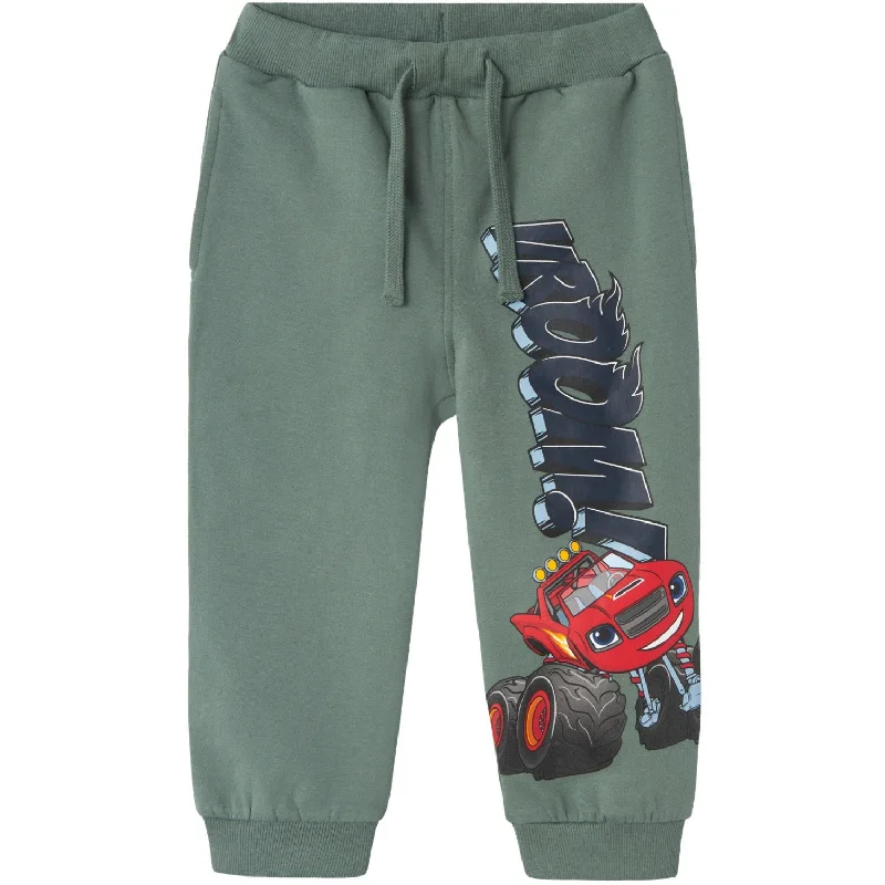 Sports Pant for endurance-Name It Dark Forest Omas Blaze Regular Sweatpants