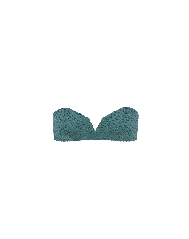 Swimwear with sweat-proof-Scales Briana Bandeau Top - Ultra Marine