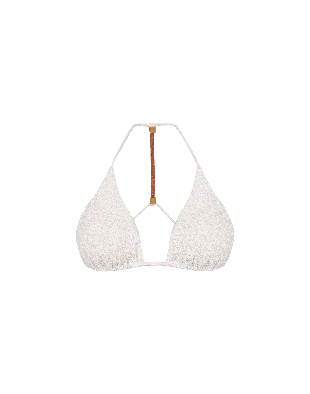 Swimwear with high-end fabric-Firenze Aika T Back Tri Top - White