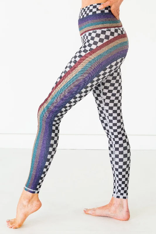 Sports Legging with budget style-Rainbow Racer Legging | Cabernet