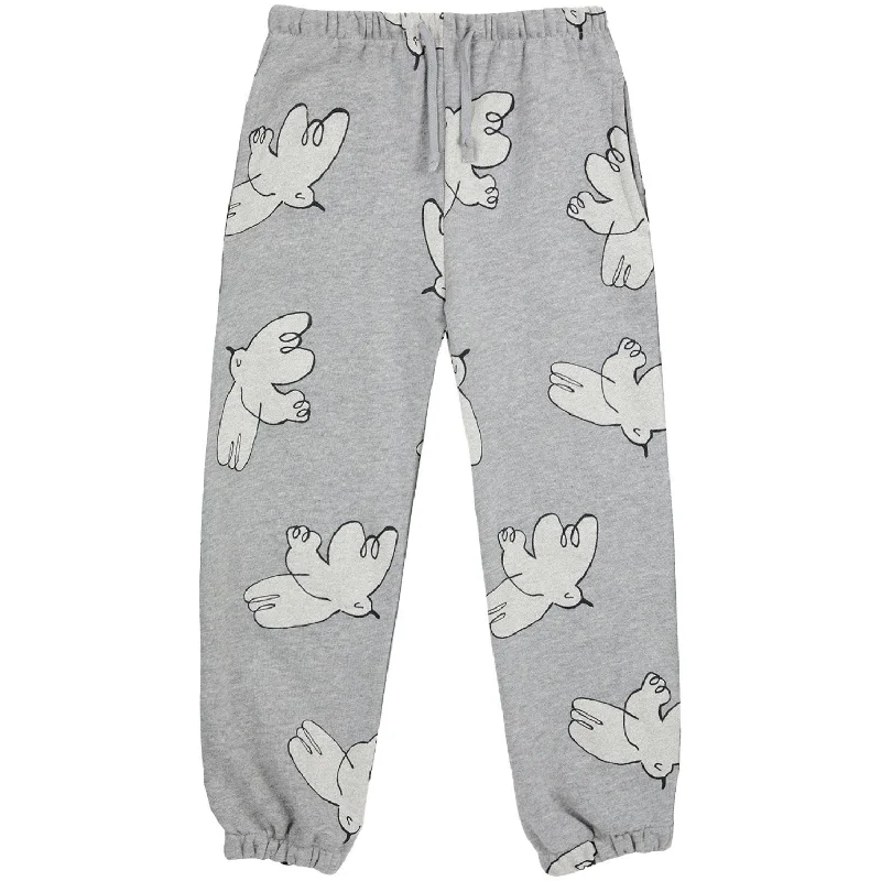 Sports Pant with quick-release-Bobo Choses Light Heather Grey Freedom Bird All Over JAndging Pants