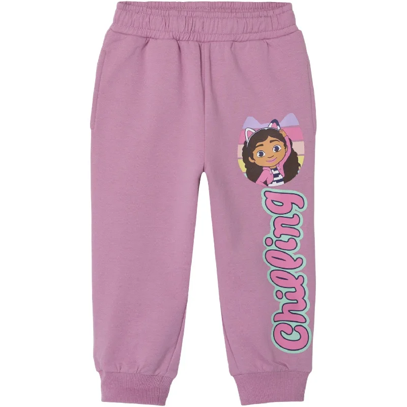 Sports Pant with ribbed waist-Name It Mauve Orchid Sanne Gabby Sweatpants