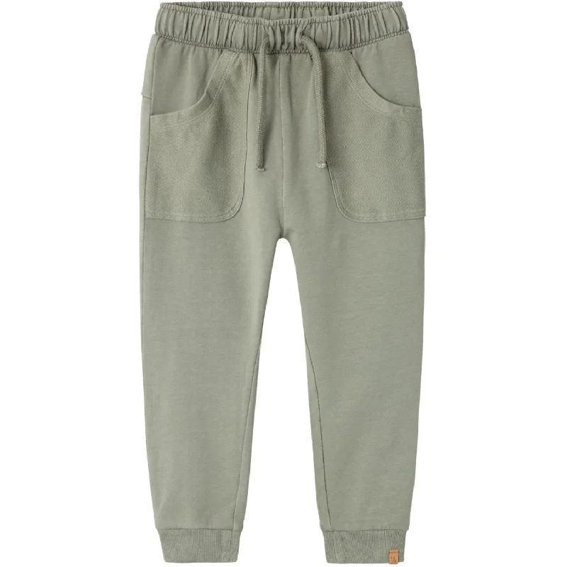 Sports Pant with earthy tones-Lil'Atelier Seagrass Omads Sweatpants