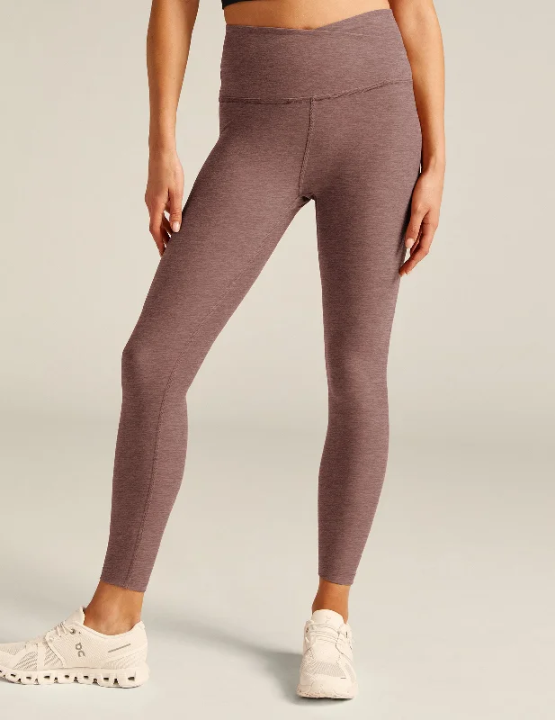 Sports Legging with bold texture-Spacedye At Your Leisure High Waisted Midi Legging