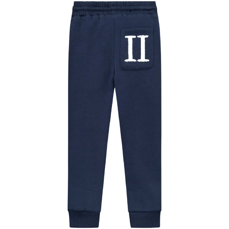 Sports Pant with blended fabric-Les Deux Kids Dark Navy/Ivory Encore Boucle Sweatpants Kids