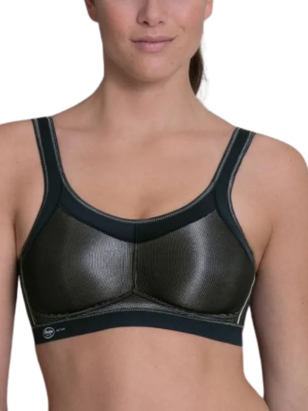 Sports bra with light fit -Momentum Sports Bra - Black