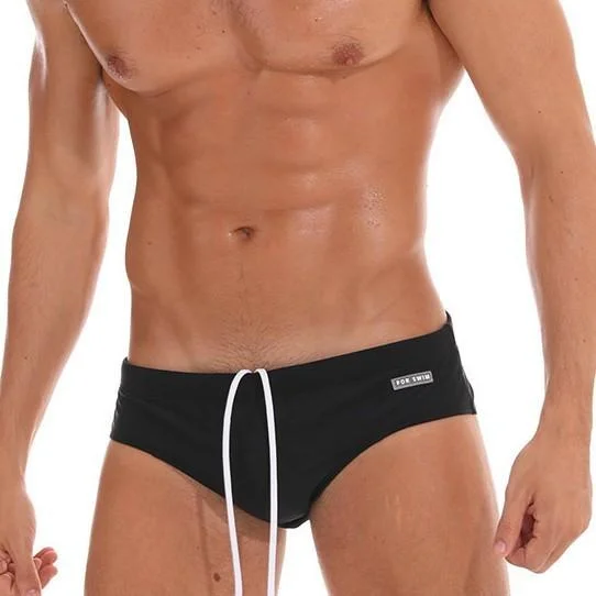 Swimwear for warm weather-Midnight Black Swim Briefs