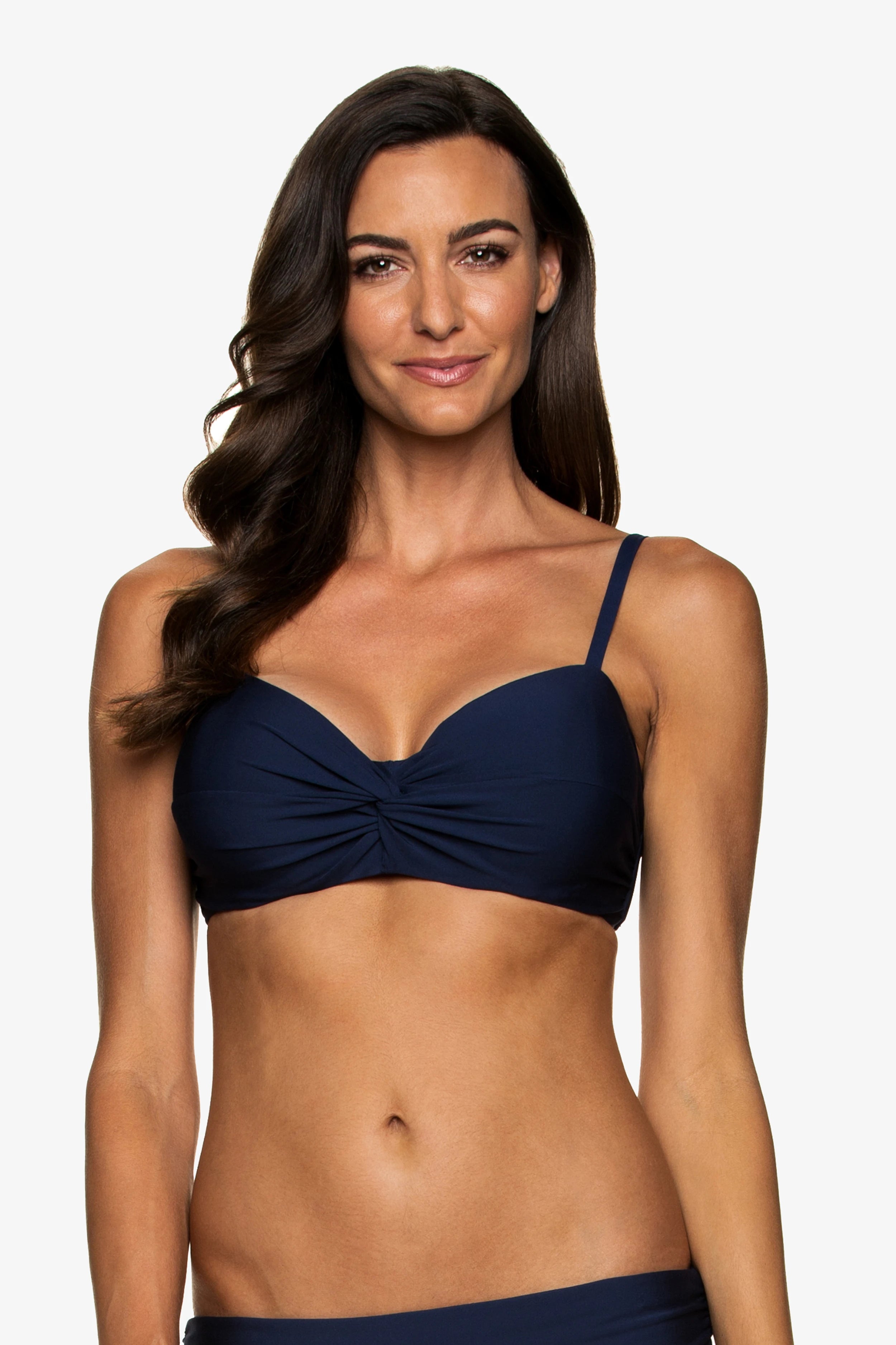 Sports bra for burst cardio -D/Dd Cup Twist Underwire Bra  |  Navy