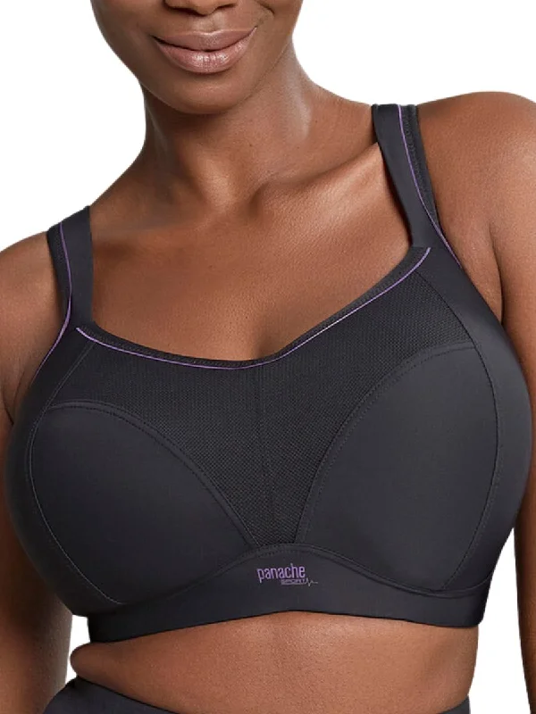 Sports bra with thick shape -Non Wired Sports Bra - Black