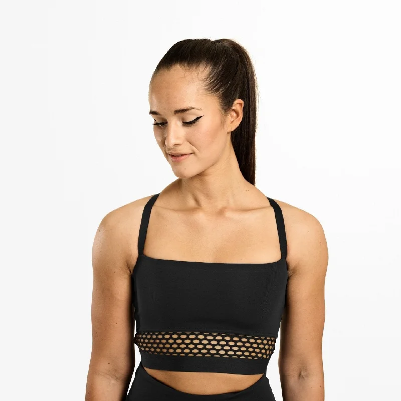 Sports bra with bow shape -Better Bodies Waverly Mesh Bra - Black