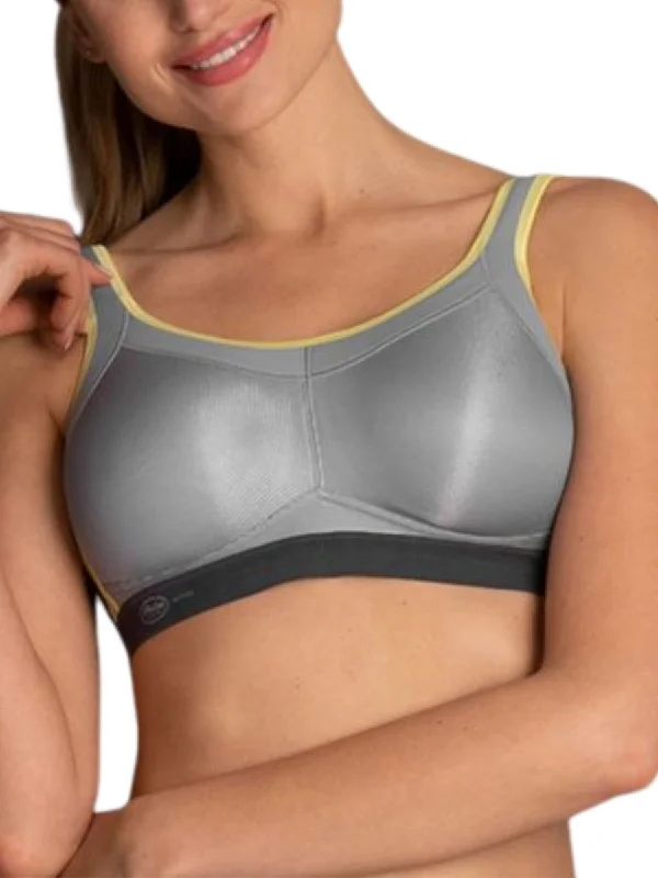 Sports bra with flux fit -Momentum Sports Bra - Iconic Grey