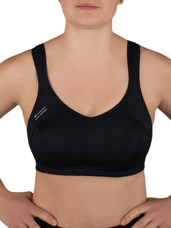 Sports bra with cord fit -Active Multi Support Sports Bra - Black