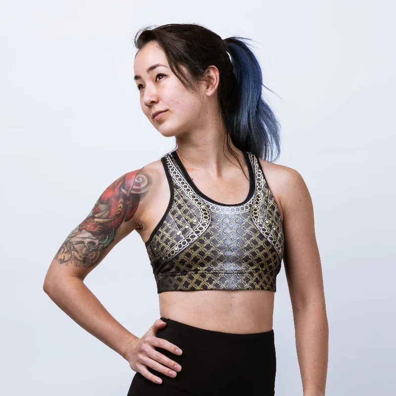 Sports bra with sleek cups -The Alençon Sports Bra