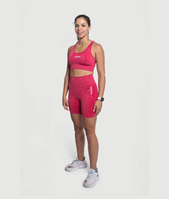 Sports bra with light shape -Rise bra - cherry