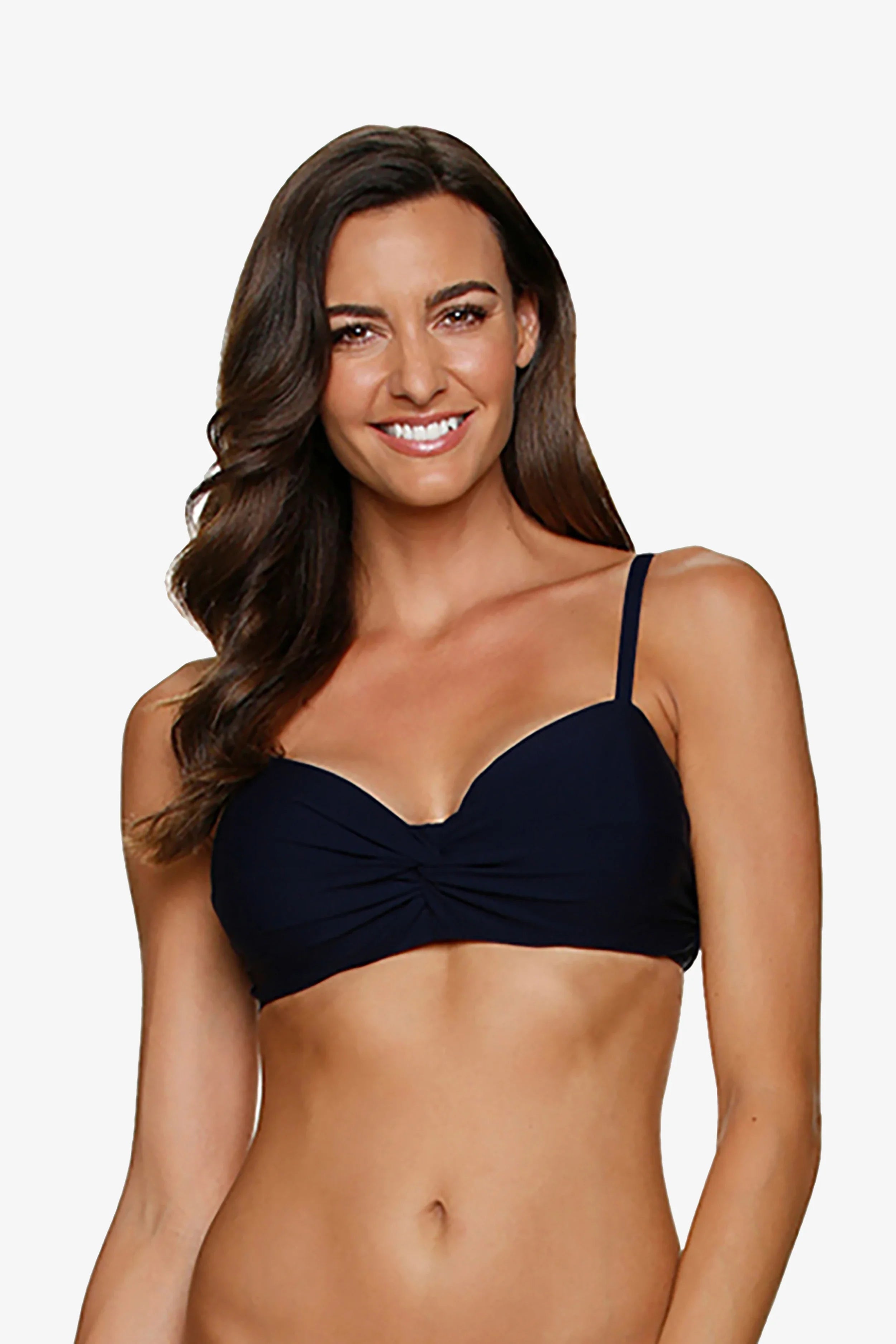 Sports bra with drift pattern -D/Dd Cup Twist Underwire Bra  |  Black