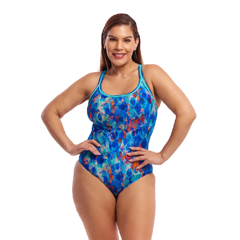 Swimwear with compression-Funkita Paint Press Ladies Locked In Lucy One Piece