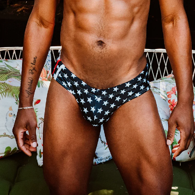 Swimwear for endurance-Stars + Stripes Swim Briefs