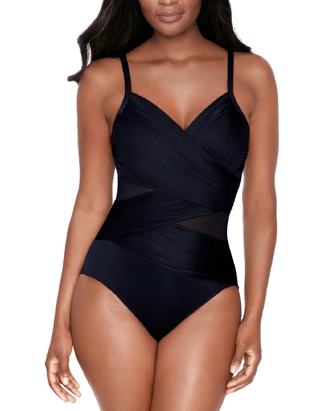 Swimwear with mesh-2024 Miraclesuit Mystify One Piece DDD Cup Swimsuit - 6512585DDD