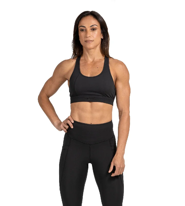 Sports bra with thick fit -Utility Training Bra - Black