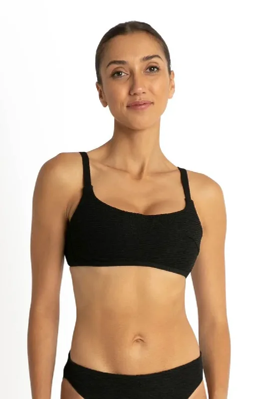 Sports bra with cord shape -Sunseeker Wave Moulded Bralette - Black