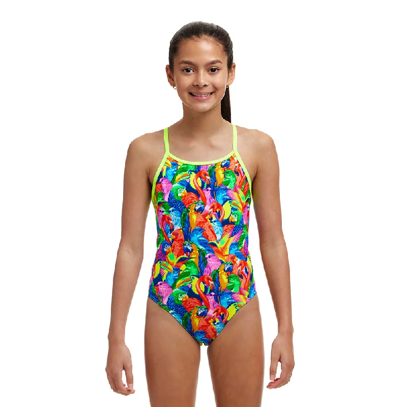 Swimwear with high neck-Funkita Bright Bird Girls Diamond Back