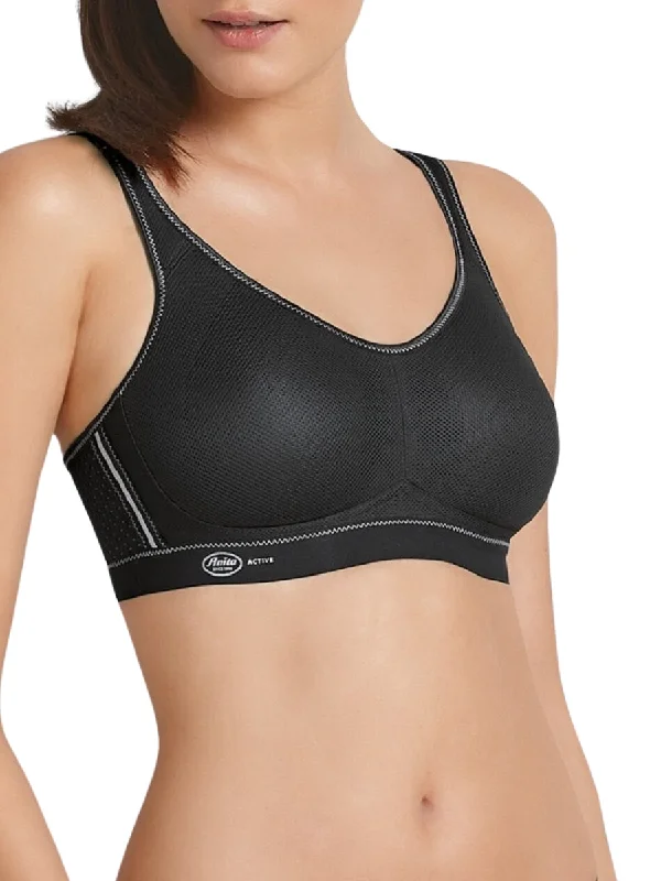 Sports bra with split fit -Air Control Moulded Sports Bra - Black