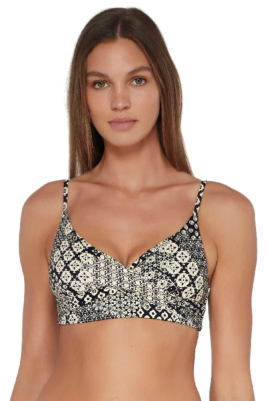 Sports bra with net profile -Sunsets Venice Seagrass Texture Lyla Bralette Top