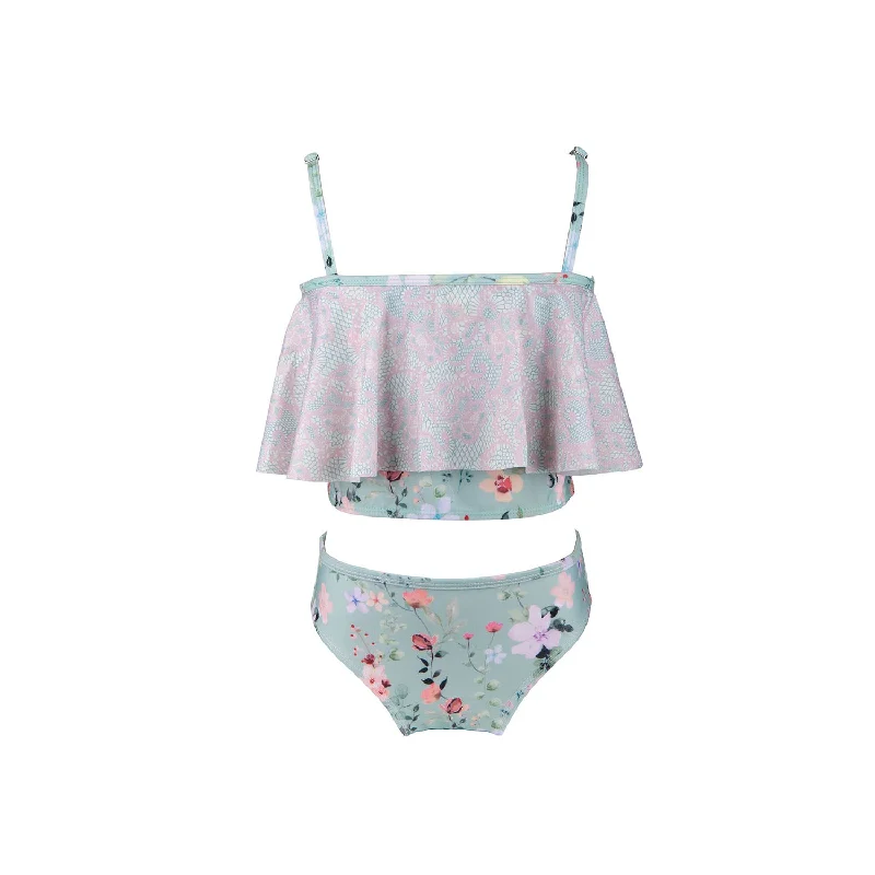 Swimwear with recycled fabric-Marie Antoinette Ruffle Bikini (Amalie)