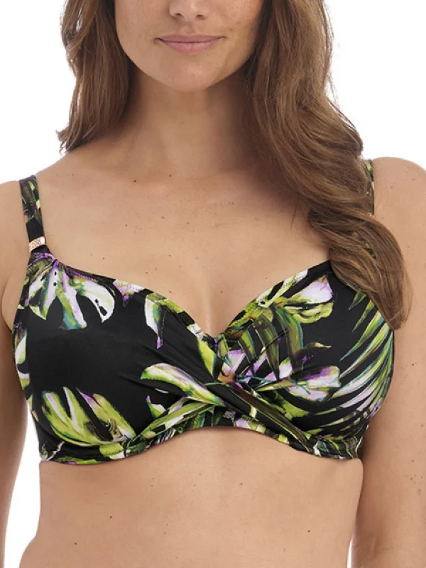 Swimwear for leisure-Palm Valley Full Cup Bikini Top - Black