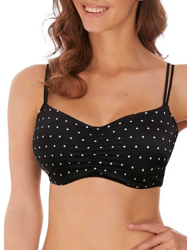 Sports bra with airy shape -Jewel Cove Bralette Bikini Top - Black