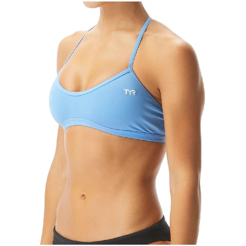 Swimwear with water-resistant-TYR Light Blue Trinity Top