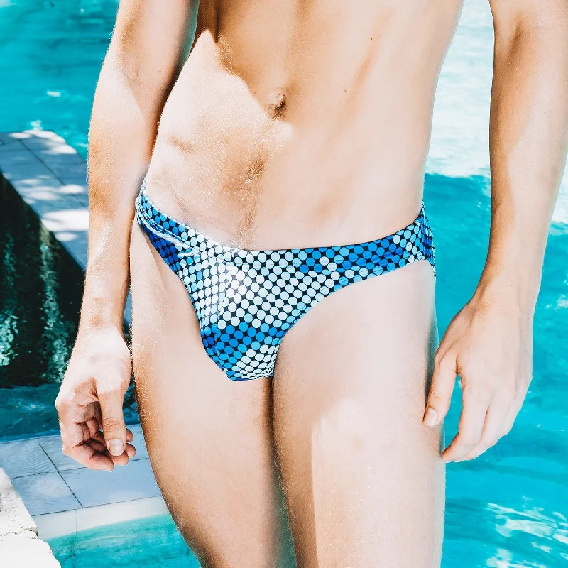 Swimwear for active recovery-Skinny Geometric Swim Briefs