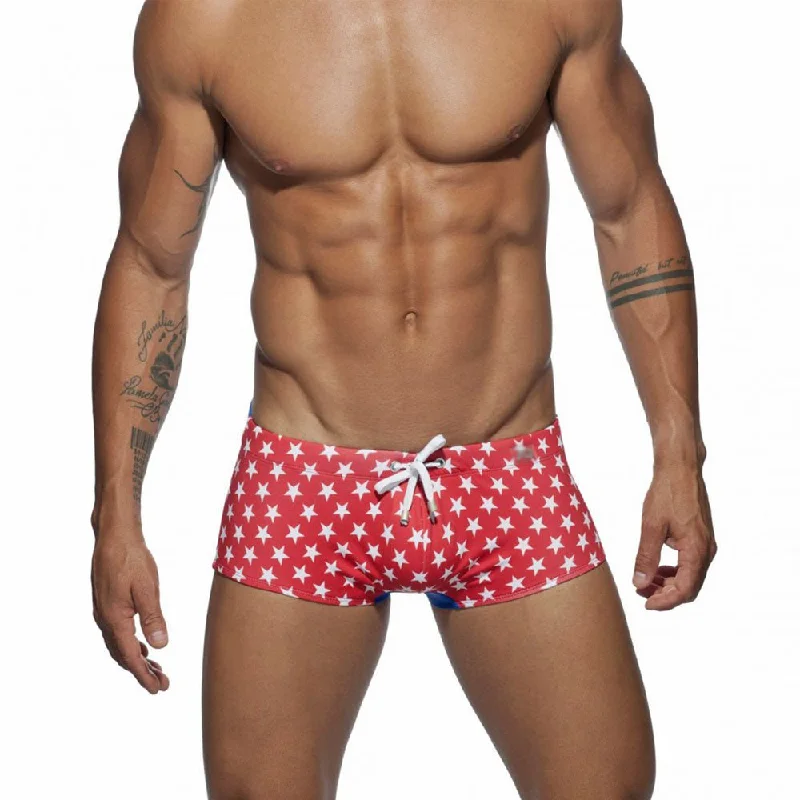 Swimwear for petite sizes-Stars Ultra Square Cut Swim Trunks