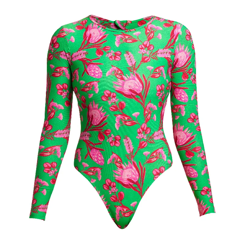 Swimwear with compression-Desert Pea | Ladies Long Shot One Piece