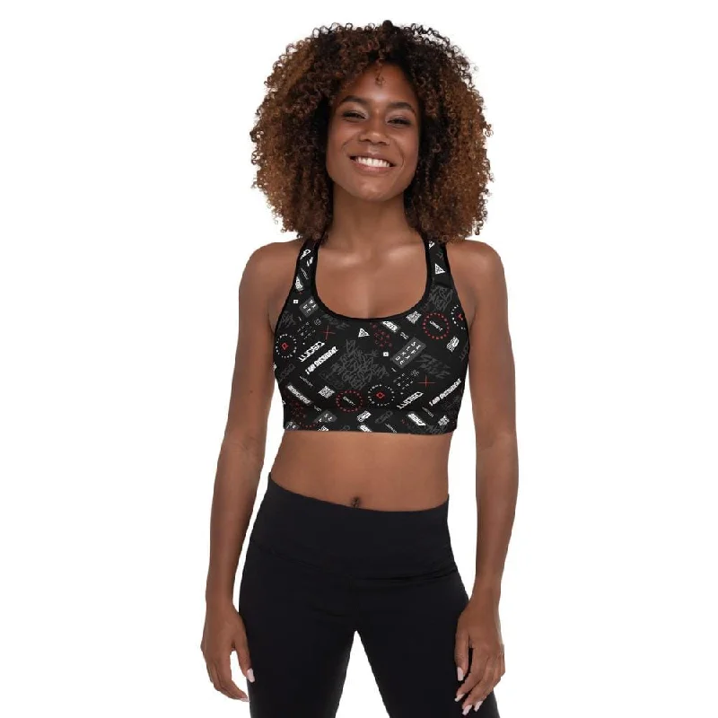 Sports bra with tide shape -Zypher Sports Bra Black