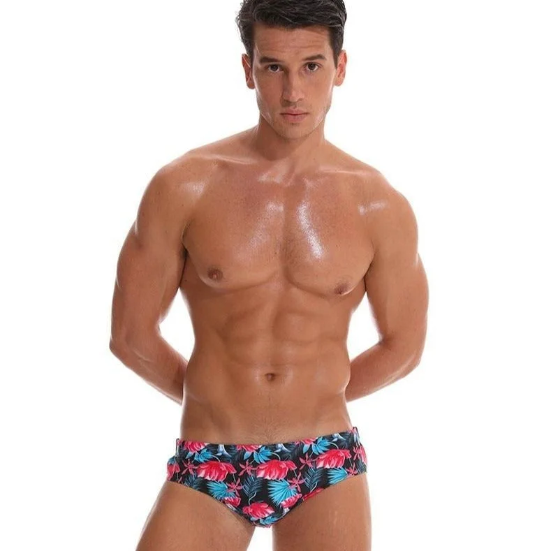 Swimwear with elastic waist-Floral Swim Briefs