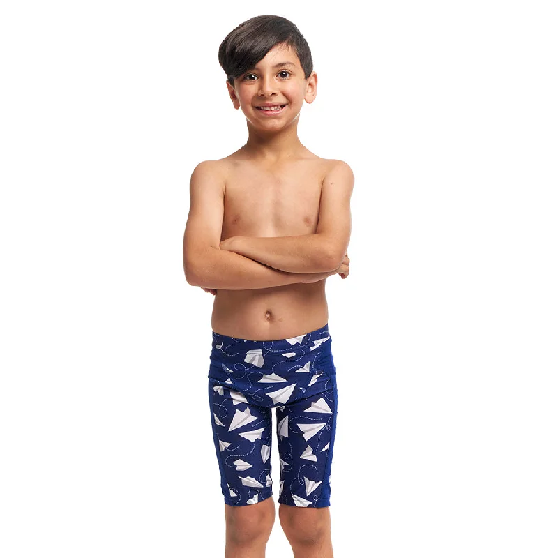 Swimwear with animal print-Funky Trunks Paper Plain Toddler Miniman Jammer