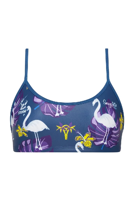 Swimwear with shiny fabric-Freshwater Top in Melbourne Storm