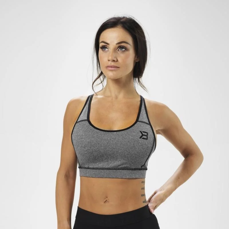 Sports bra with bow shape -Better Bodies Sports Bra - Grahpite Melange