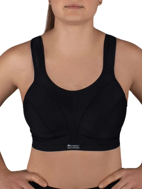 Sports bra with orbit design -D+ Max Support Sports Bra - Black