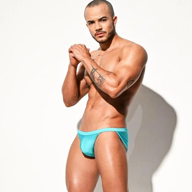 Swimwear with deep plunge-Desmiit High Leg Swim Briefs