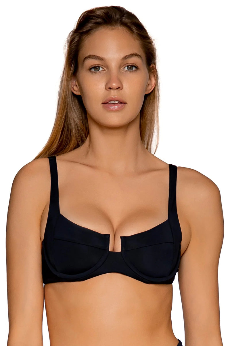 Sports bra with ribbon-tie back -SUNSETS JULIETTE UNDERWIRE BRA TOP