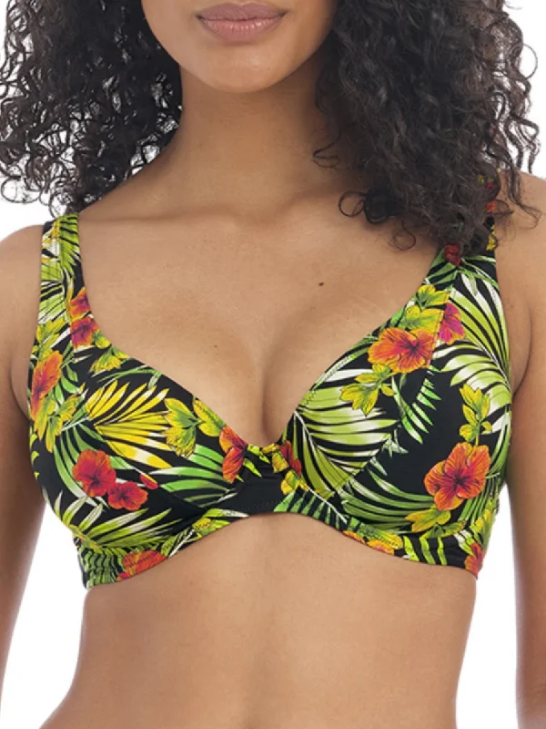 Swimwear for diving-Maui Daze High Apex Bikini Top - Multi