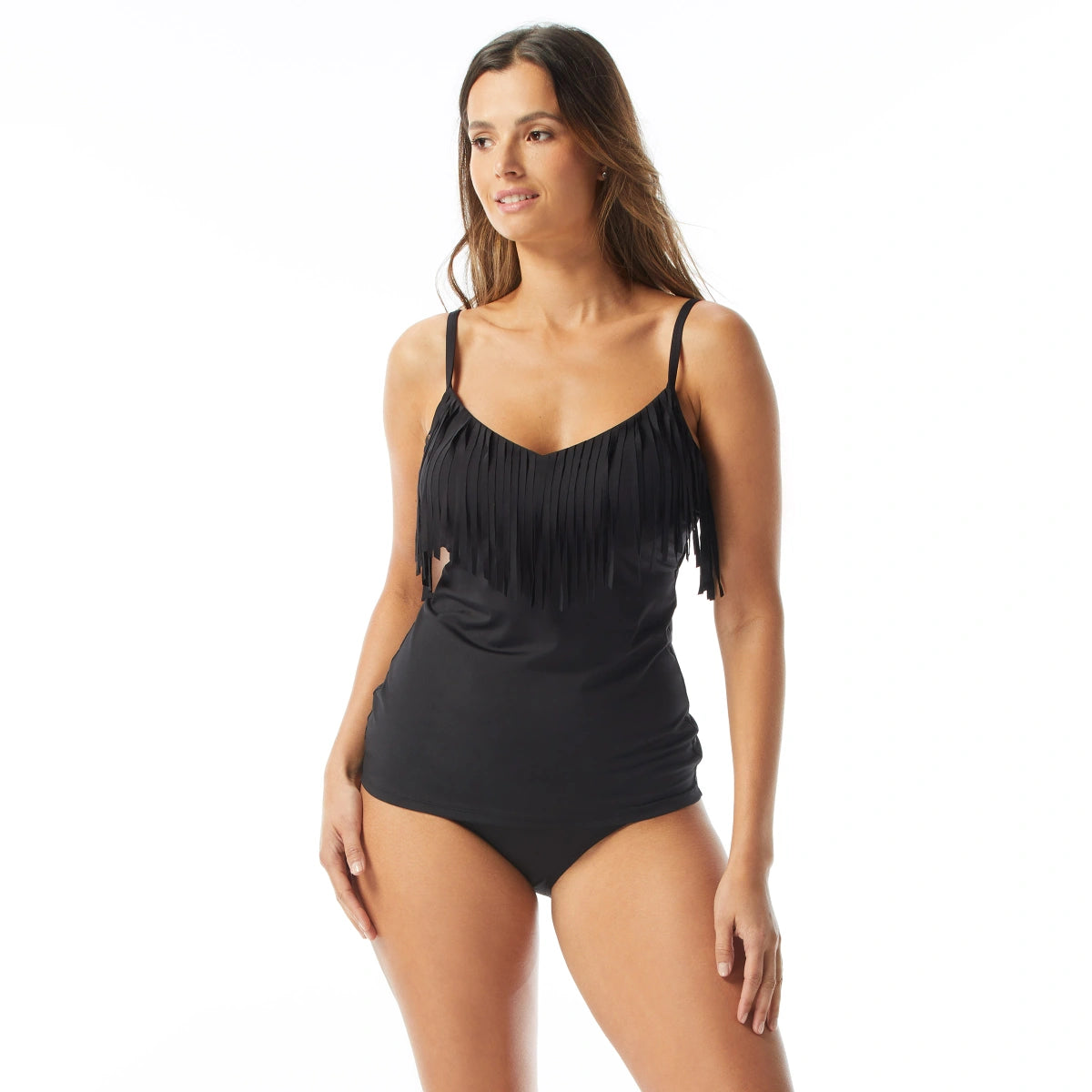 Coco Reef Fringe Elate V-Neck Underwire Tankini Top