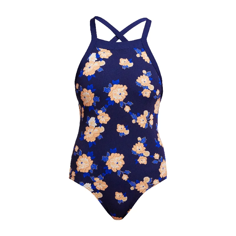 Swimwear for summer-Rose Water | Ladies Sky Hi One Piece