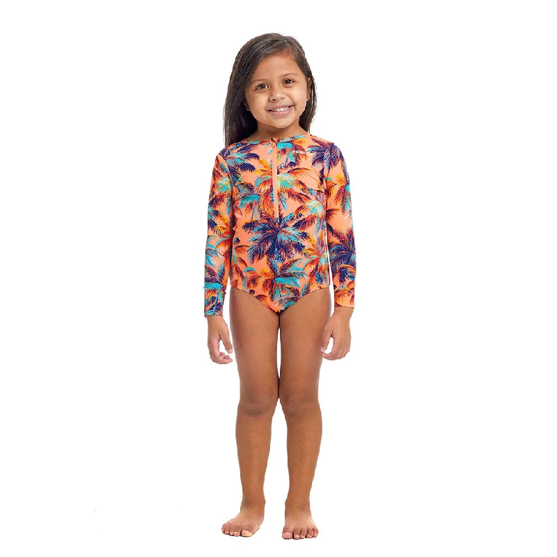 Swimwear for plus sizes-Funkita Sand Storm Toddler Girls Sun Cover One Piece