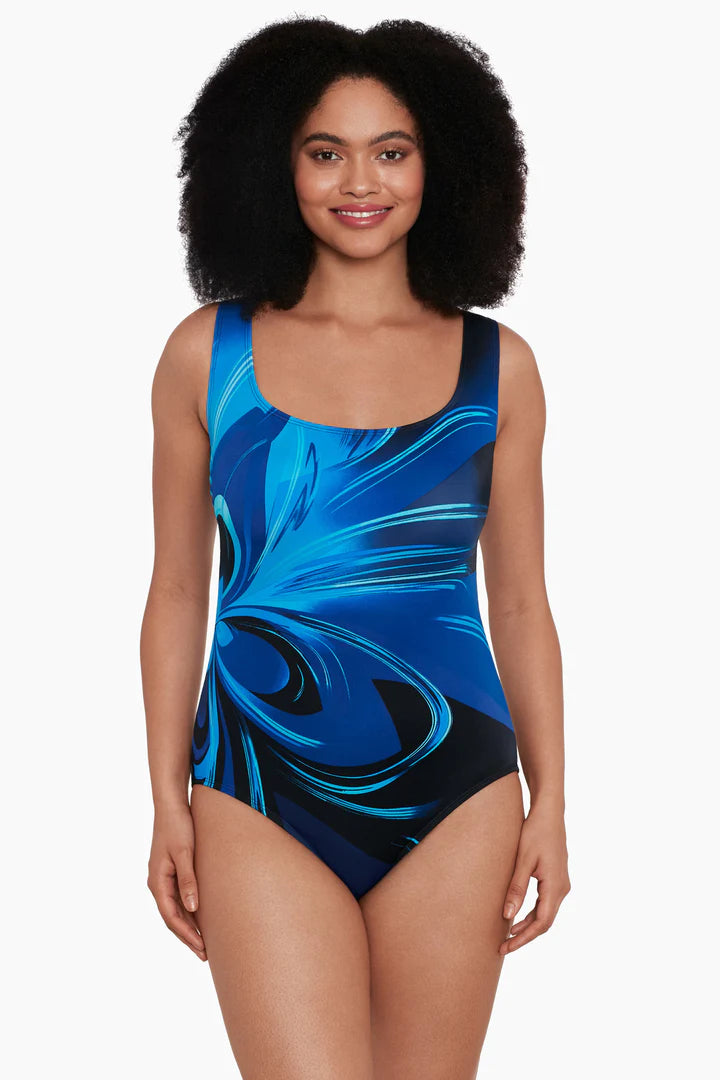 Swimwear for group trips-Longitude High Velocity Scoopneck One Piece