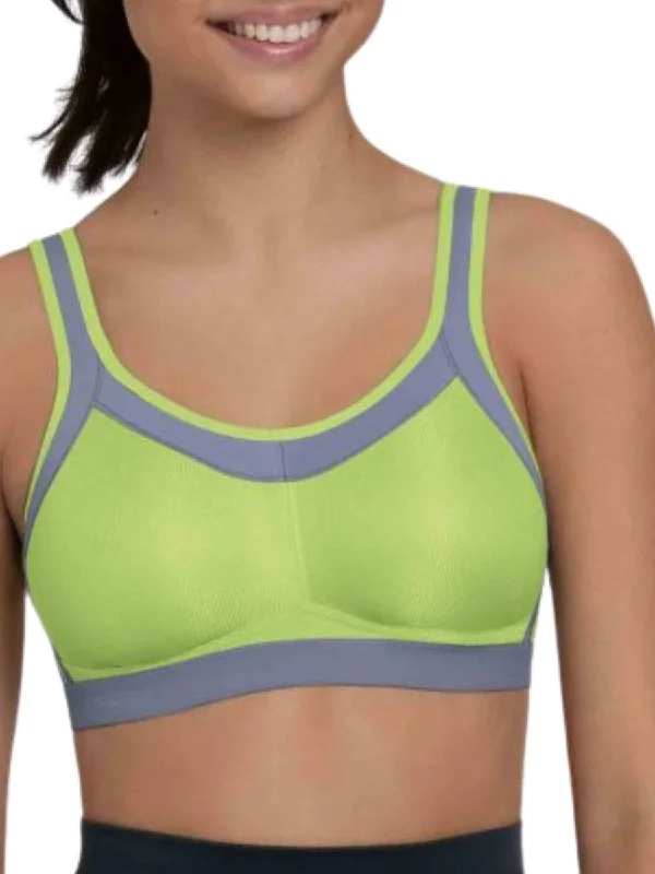 Sports bra with braid fit -Momentum Sports Bra - Lime Light